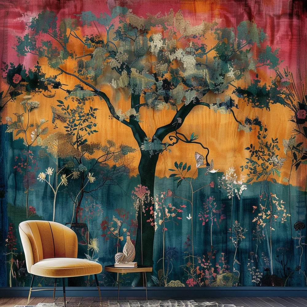 Einfühlung wallpaper installed in a room