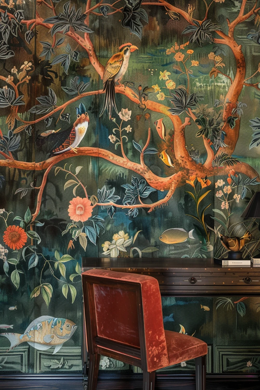 Einfühlung wallpaper installed in a room