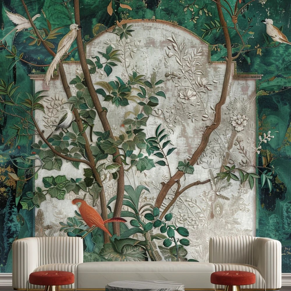 Einfühlung wallpaper installed in a room