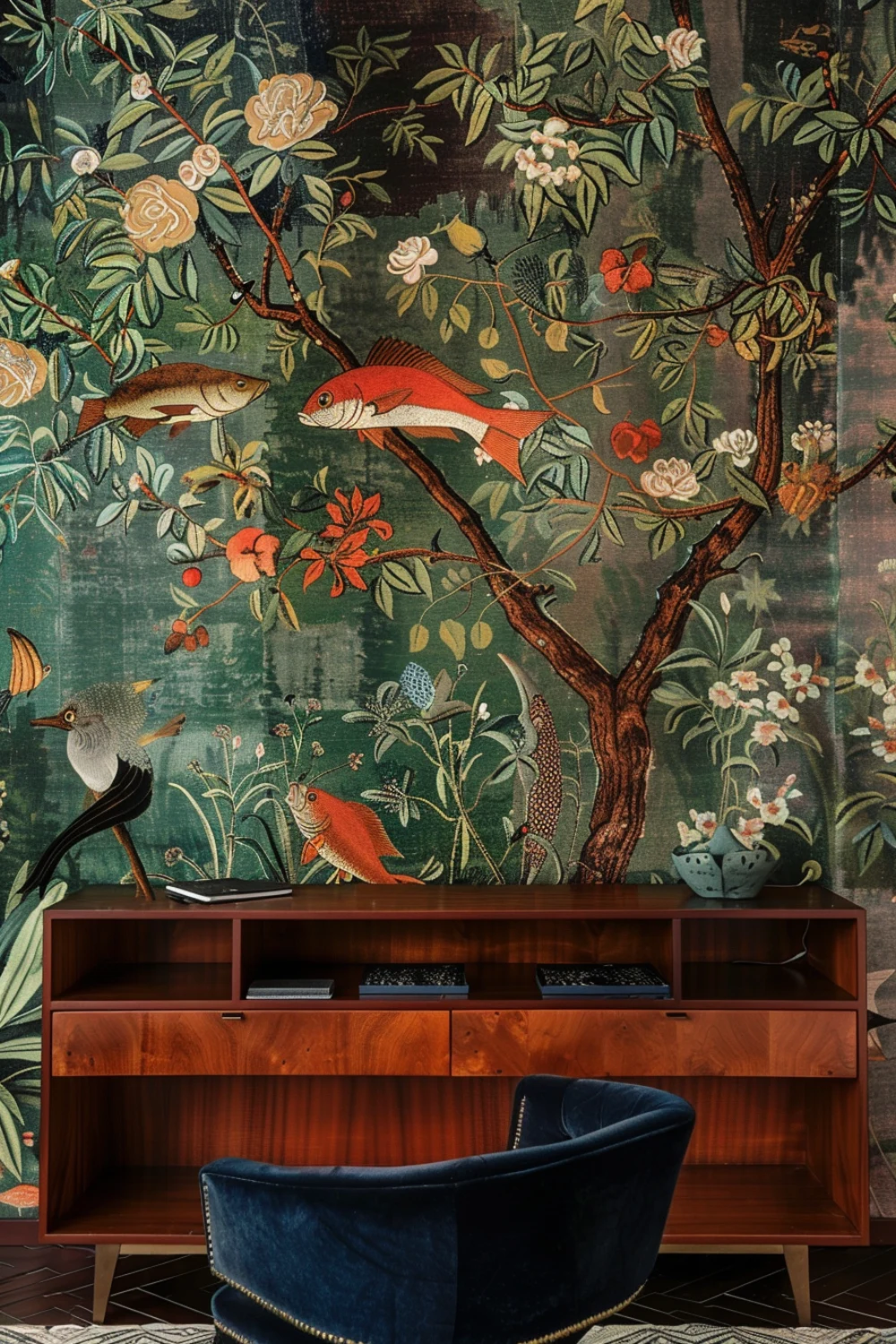 Einfühlung wallpaper installed in a room