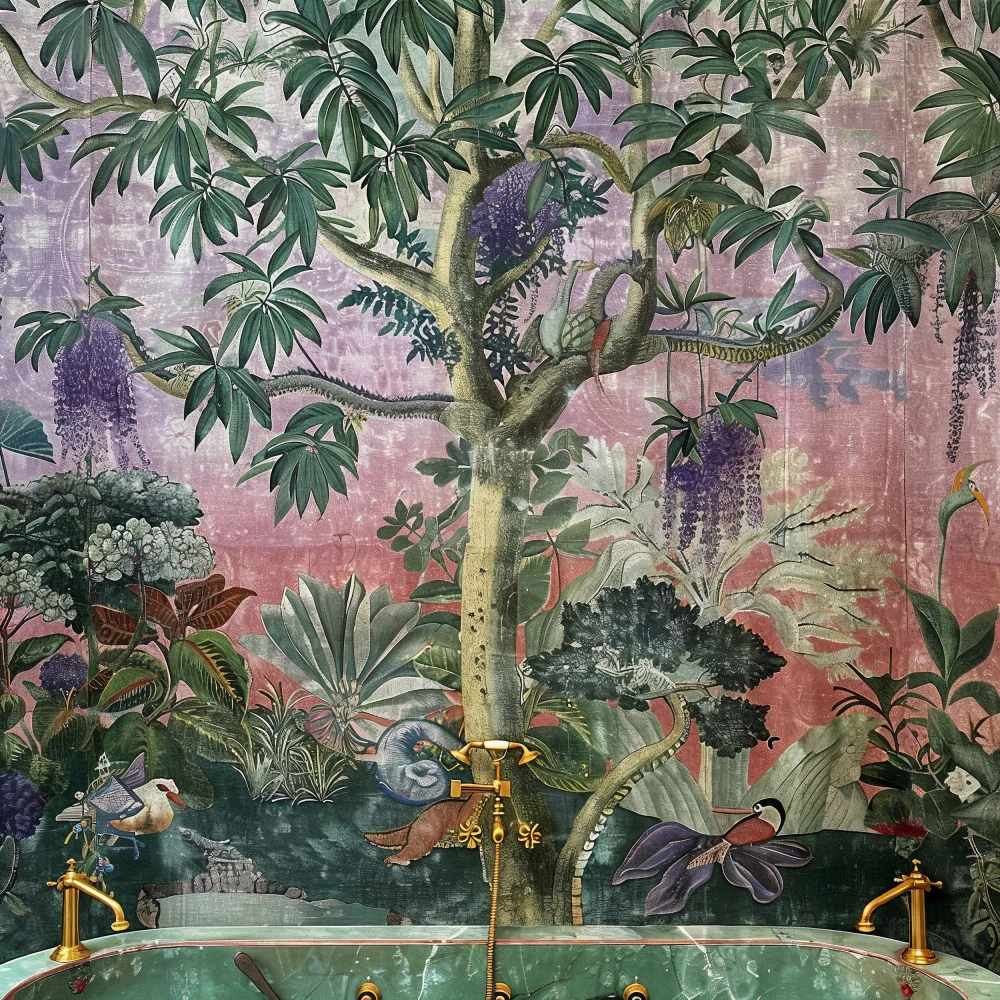 Einfühlung wallpaper installed in a room