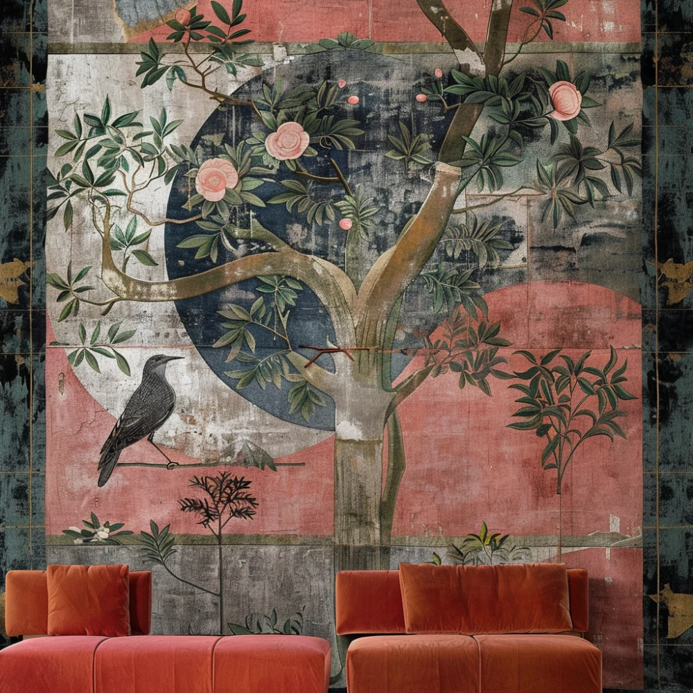 Einfühlung wallpaper installed in a room